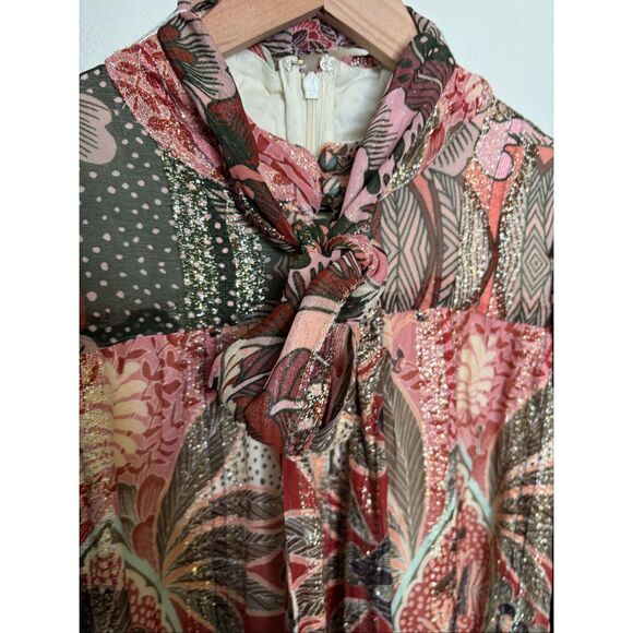 Ciebon Front Neck Tie Blouse - Picture 5 of 8